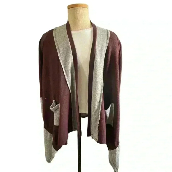 Knox rose burgundy and gray cardi size s - Picture 1 of 3